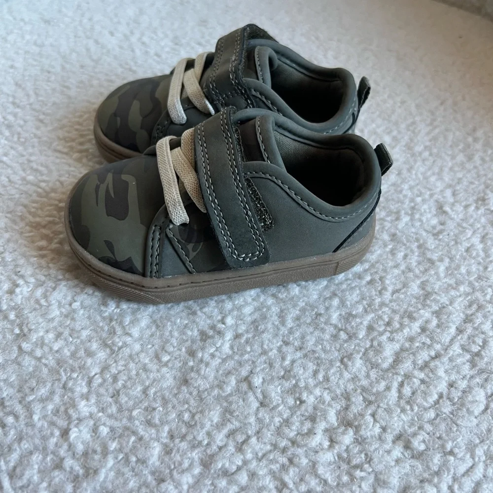 Carters Boy Camel Green Shoes | 3 - Picture 2 of 7
